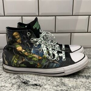 Converse x Green Arrow High Top DC Comic Book Shoes Men's Size 8‎ Womens Size 10